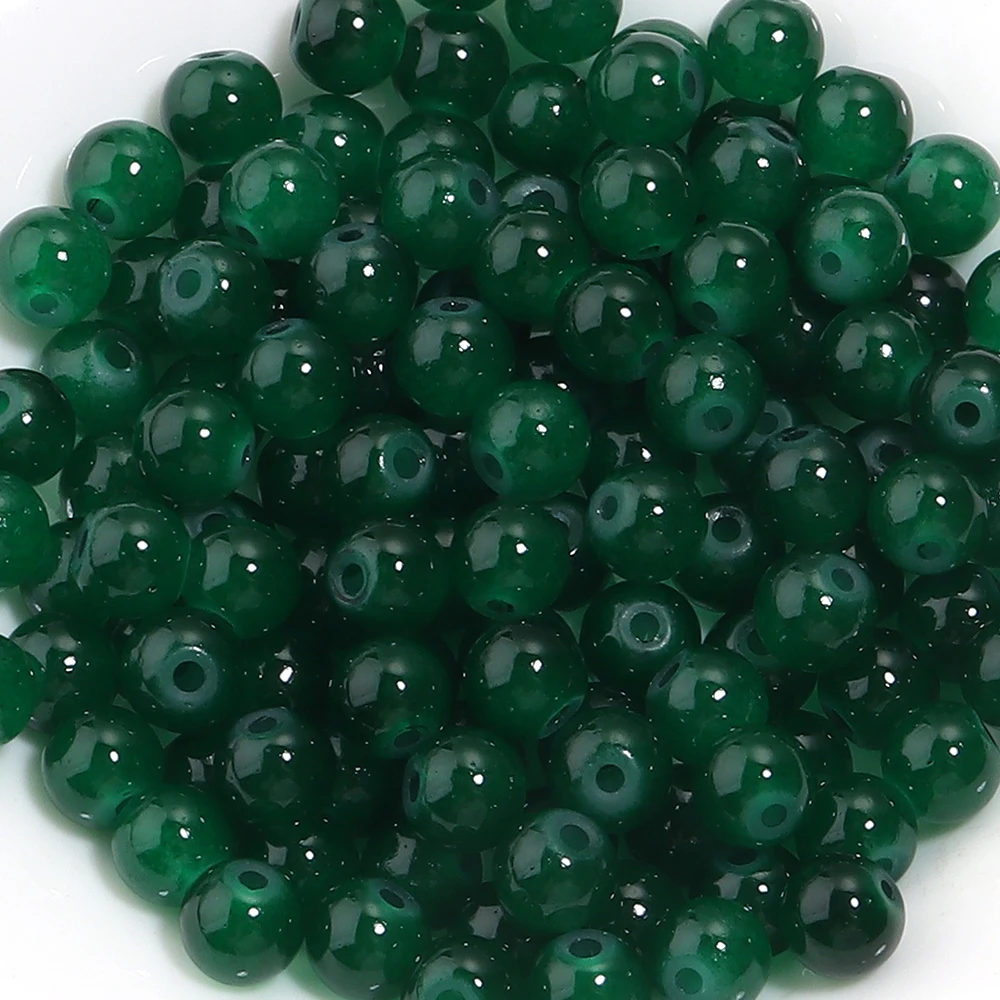 50pcs 6mm Glass Round Beads for DIY Jewelry Making