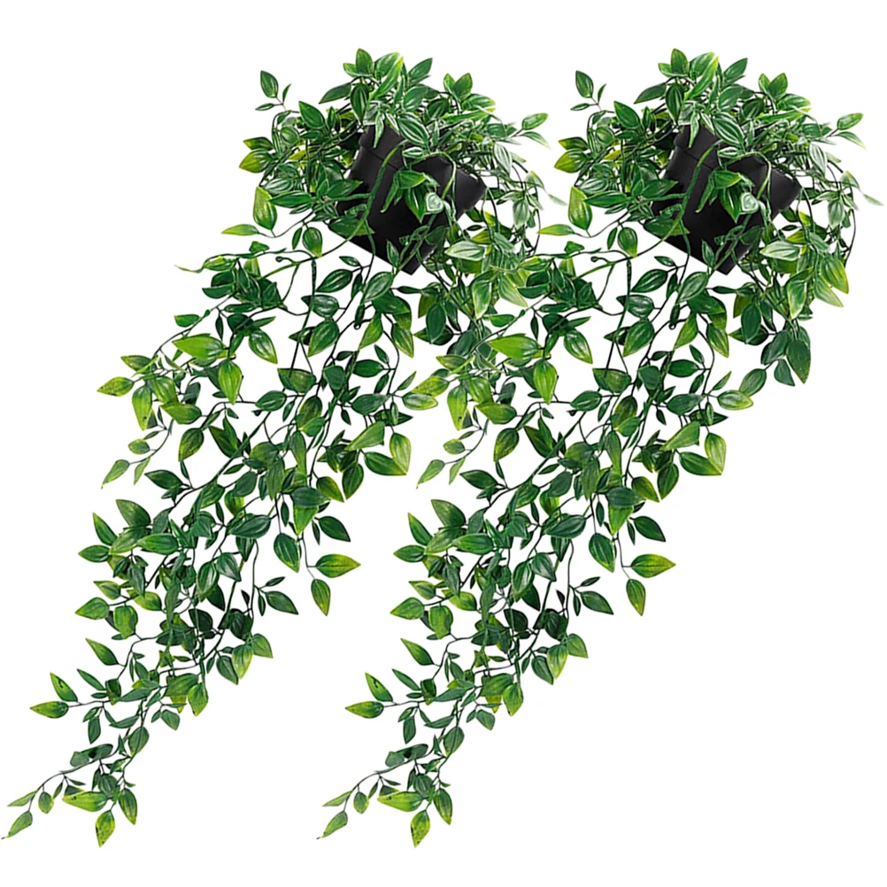 

2pcs Artificial Mandala Vine Plants Simulated Greenery Hanging Decor Indoor Outdoor Faux Potted Leaf Wall Ceiling DecorPlant
