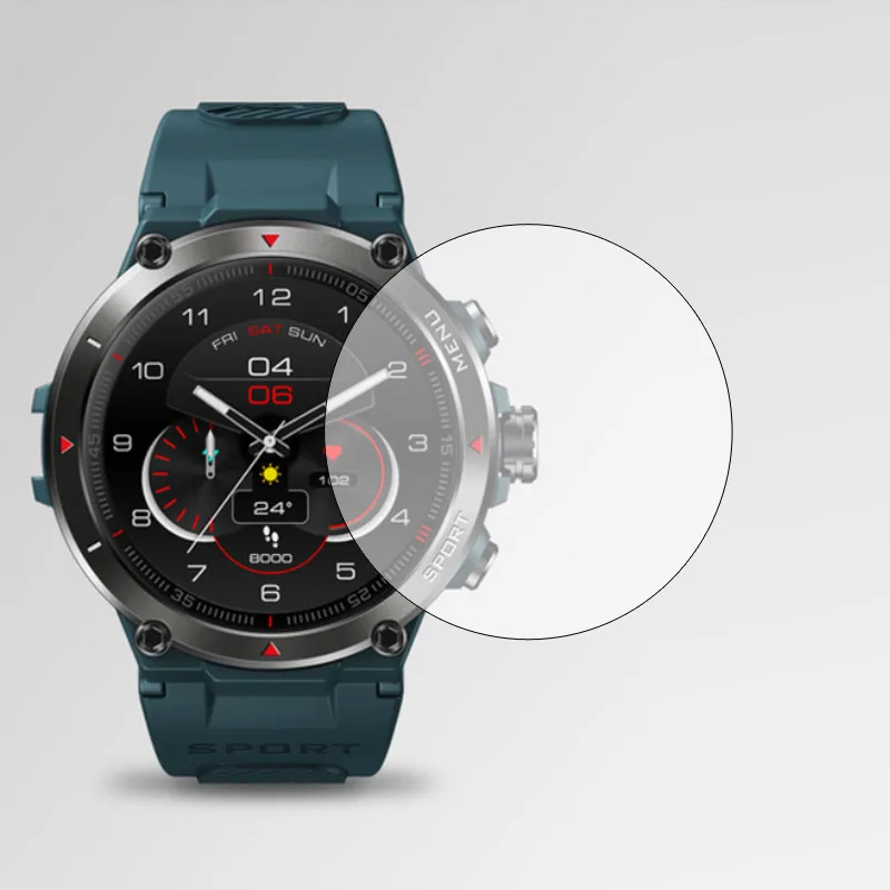 من الصعب الزجاج المقسى Smartwatch طبقة رقيقة واقية ل Zeblaze Stratos 2 GPS الرياضة ساعة ذكية واقي للشاشة غطاء الملحقات