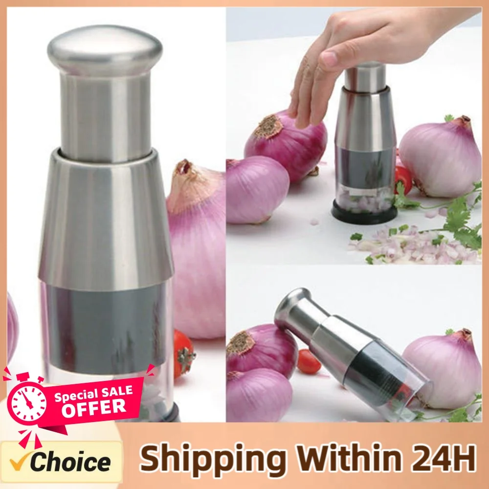 Stainless Steel Manual Hand Chopper Kitchen Tools Food Chopper Vegetable Chopper for Garlic Ginger Nuts
