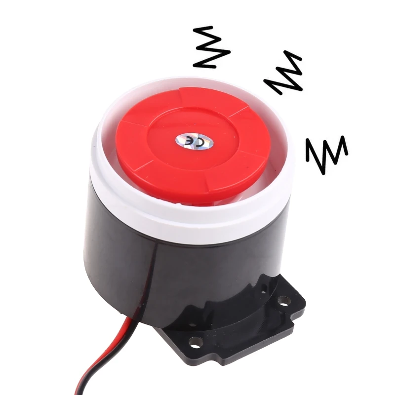 Còi báo động điện tử cầm tay 12V Âm thanh có dây Siren An ninh Giá tường 120DB