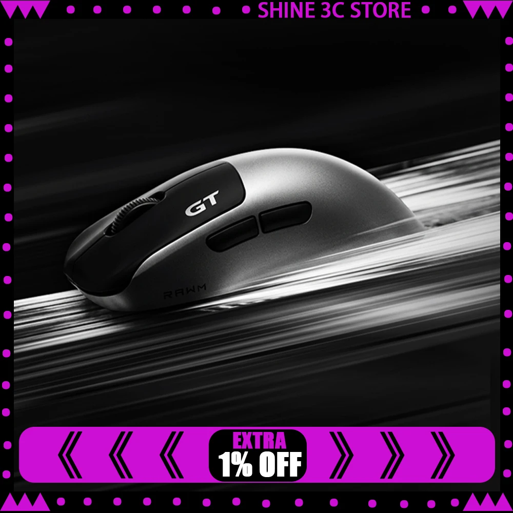 RAWM Leviathan V4 GT Mouse Dual-Mode Wireless Mouse 8000Hz Polling Rate Paw3950 Optical/Magnetic Micro Switch 500mAh Gaming Mice