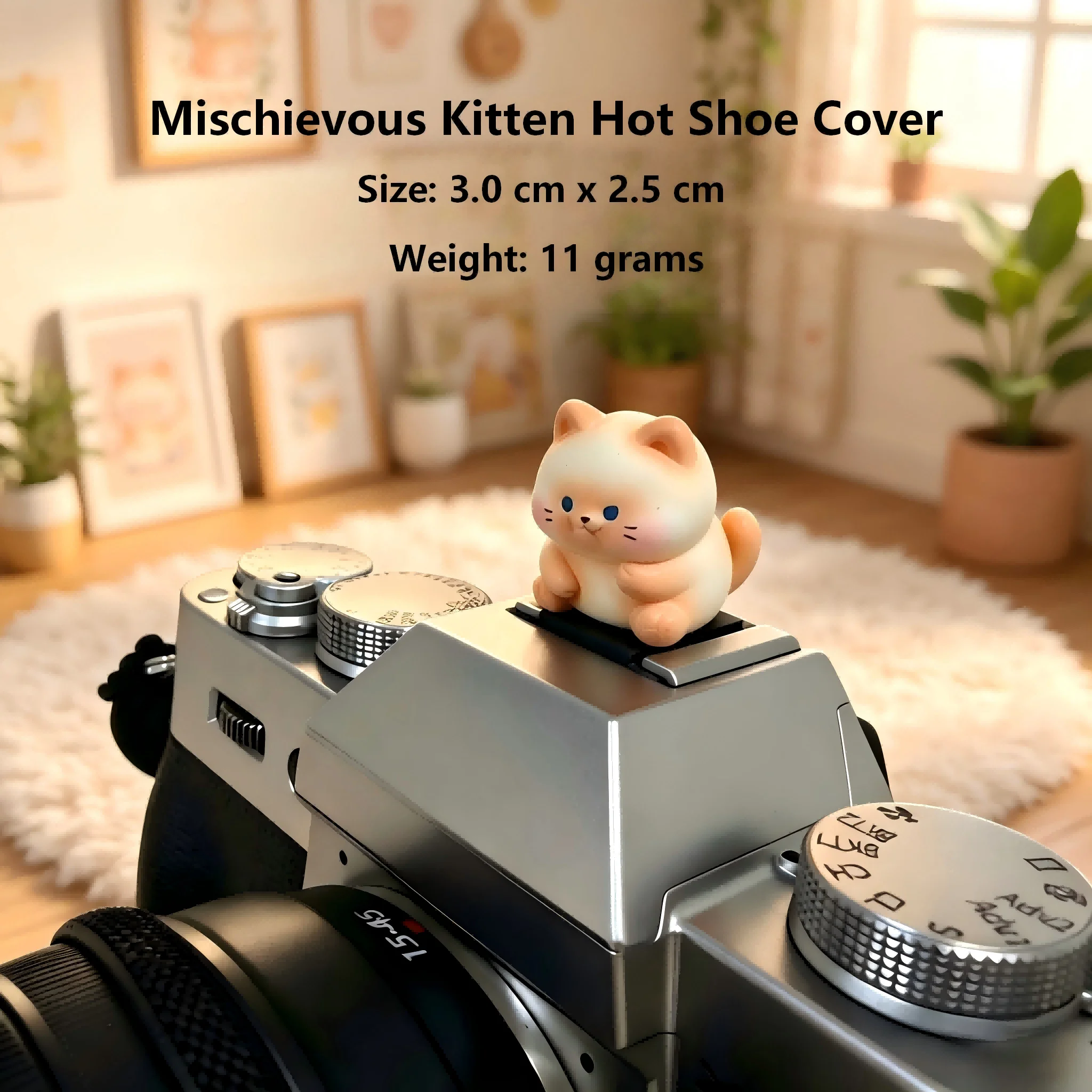 DIY Cute Kitten Series Hot Shoe Cover ABS Resin Dustproof for Canon R8 R50 Nikon Z30 Z50 Sony A7M4 Fuji DSLR Mirrorless Parts