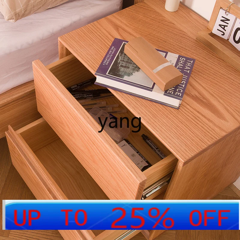 

cx All Solid Wood Bedside Table Log Wind Locker Modern Simple Floor Storage Cabinet