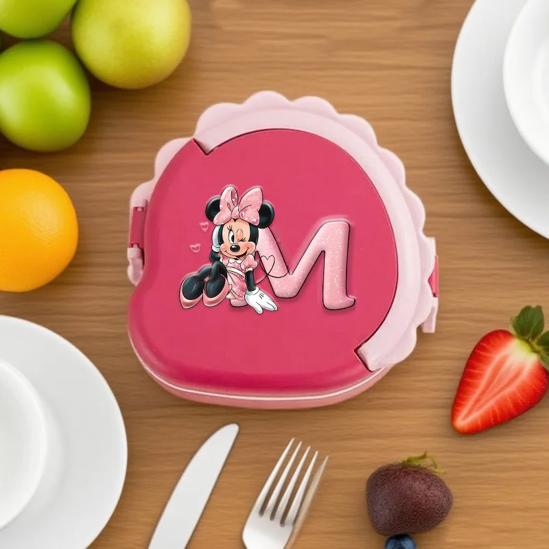 

New Minnie Mouse Lunch Box Fun Dinosaur Shaped Large Capacity Bento Boxs Cartoon Anime Picnic Box Disney Double-layer Rice Boxs