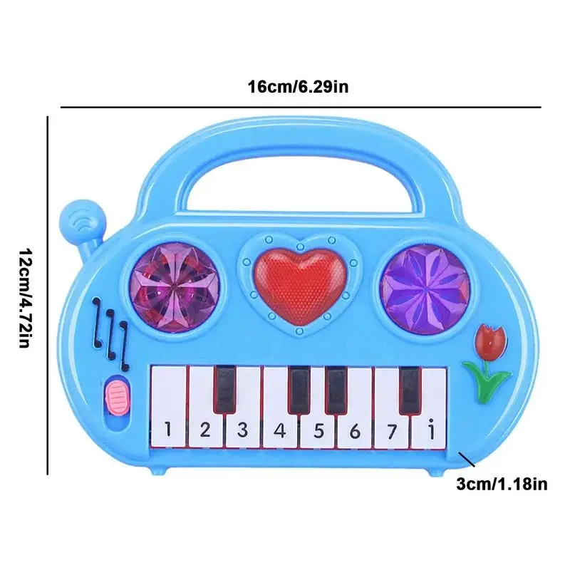 Electronic Piano Toy Toddler Toys Musical Keyboard Heart-Shaped Music Instruments Educational Momtessori Games Children Gift