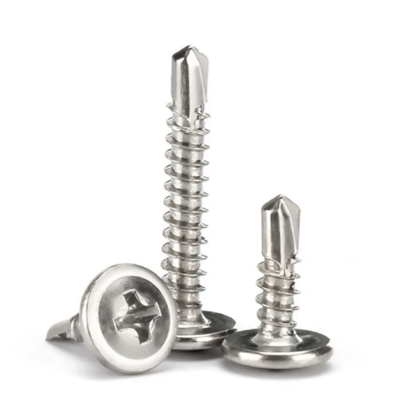 410 Stainless Steel Phillips Washer Head Self Drilling Screws Self Tapping Tek Screws for Metal Roofing Sheet Wood Fasteners