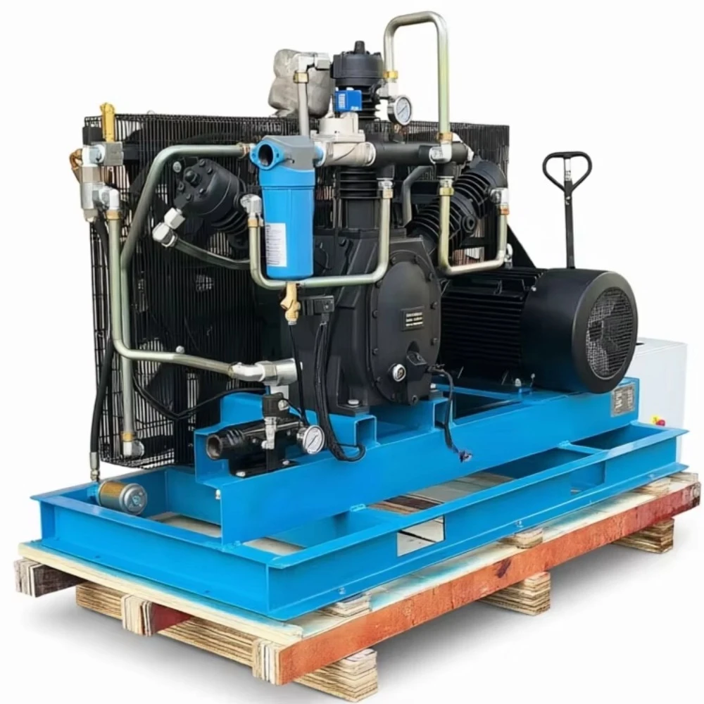 AirHorse 1.0m3/min-8.0m3/min Booster 11kw 15kw 22kw High Pressure 40Bar 30Bar Piston Air Compressor for PET Bottle Blowing