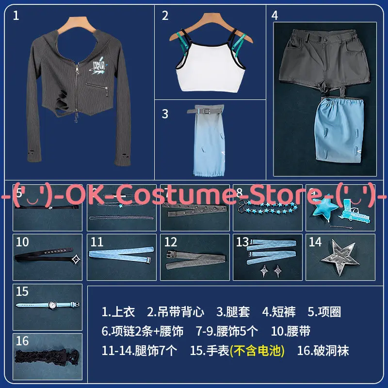 [Customized Size] NIJISANJI VTuber Twitch X Y4T4 Reina Cosplay Costume Watch Rei7 Outfit Halloween Carnival Party Uniform Suit view 6