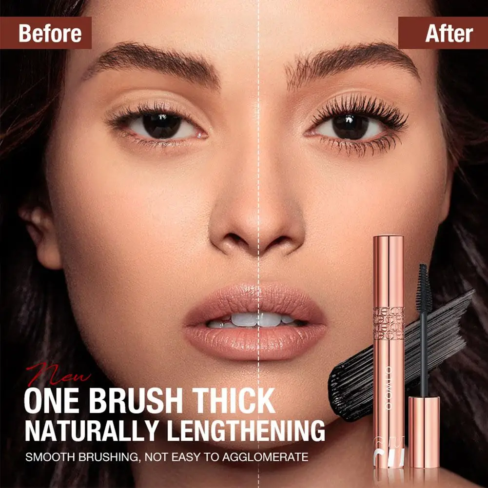 O.TWO.O Czarny tusz do rzęs wydłużający rzęsy Wodoodporny tusz do rzęs 5D Silk Fiber Mascara Extra Volume Mascara Cosmetics Makeup