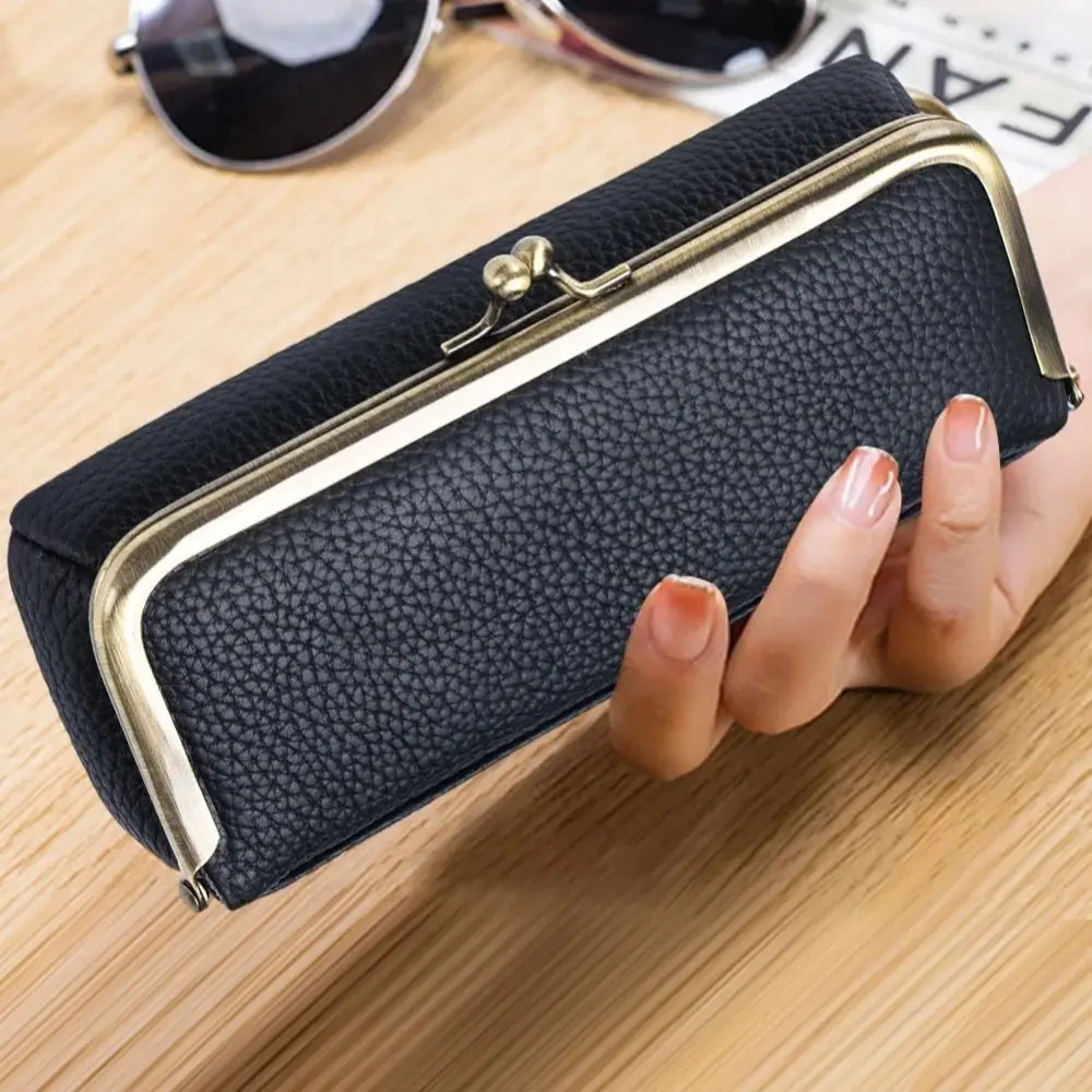 Genuine Leather Glasses Boxes Holder Luxury Multifunctional Sunglasses Storage Case Spacious Automatic Closing Eyewear Organizer