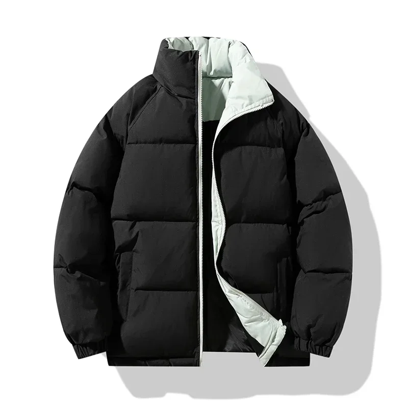Qualität Bequeme Parkas für Männer Verdicken Warme Winddicht Männliche Kleidung Einfarbig Alle-spiel Baumwolle Jacke Mode Lässig Lose