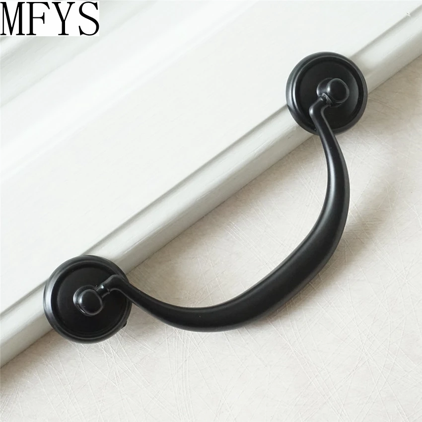 

4.25" Black Cabinet Pulls Zinc Alloy Kitchen Fittings Retro Drawer Handles Wardrobe Closet Handle Knob Rustic Furniture Hardware