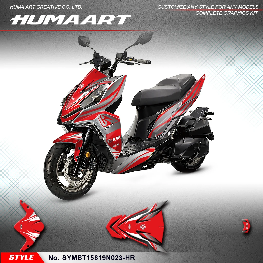 

HUMAART Racing Graphics UV-стойкая виниловая наклейка Для SYM DRG BT 158 2019, SYMBT15819N023-HR