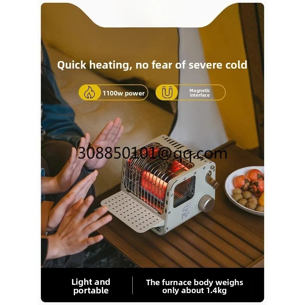 Heating stove, household outdoor camping tent, mini grill stove, card heater