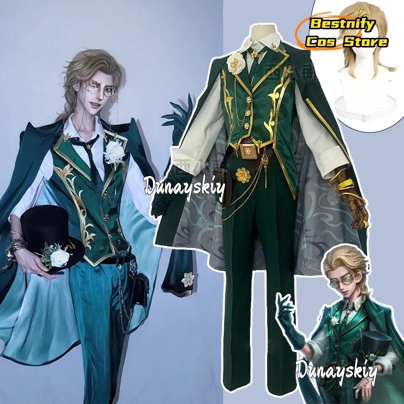 تأثيري الهوية الخامس ريتشارد الاسترليني فارس تأثيري حلي الأخضر المخملية بدوره كيب موحدة لعبة أنيمي لعب الأدوار شعر مستعار حذاء الدعامة S