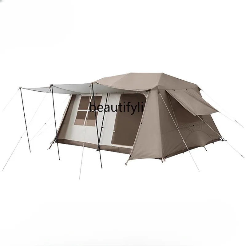 

Outdoor Camping Roof Tent Roof Automatic Tent Two-Bedroom One-Living Room Outdoor Building-Free Tent