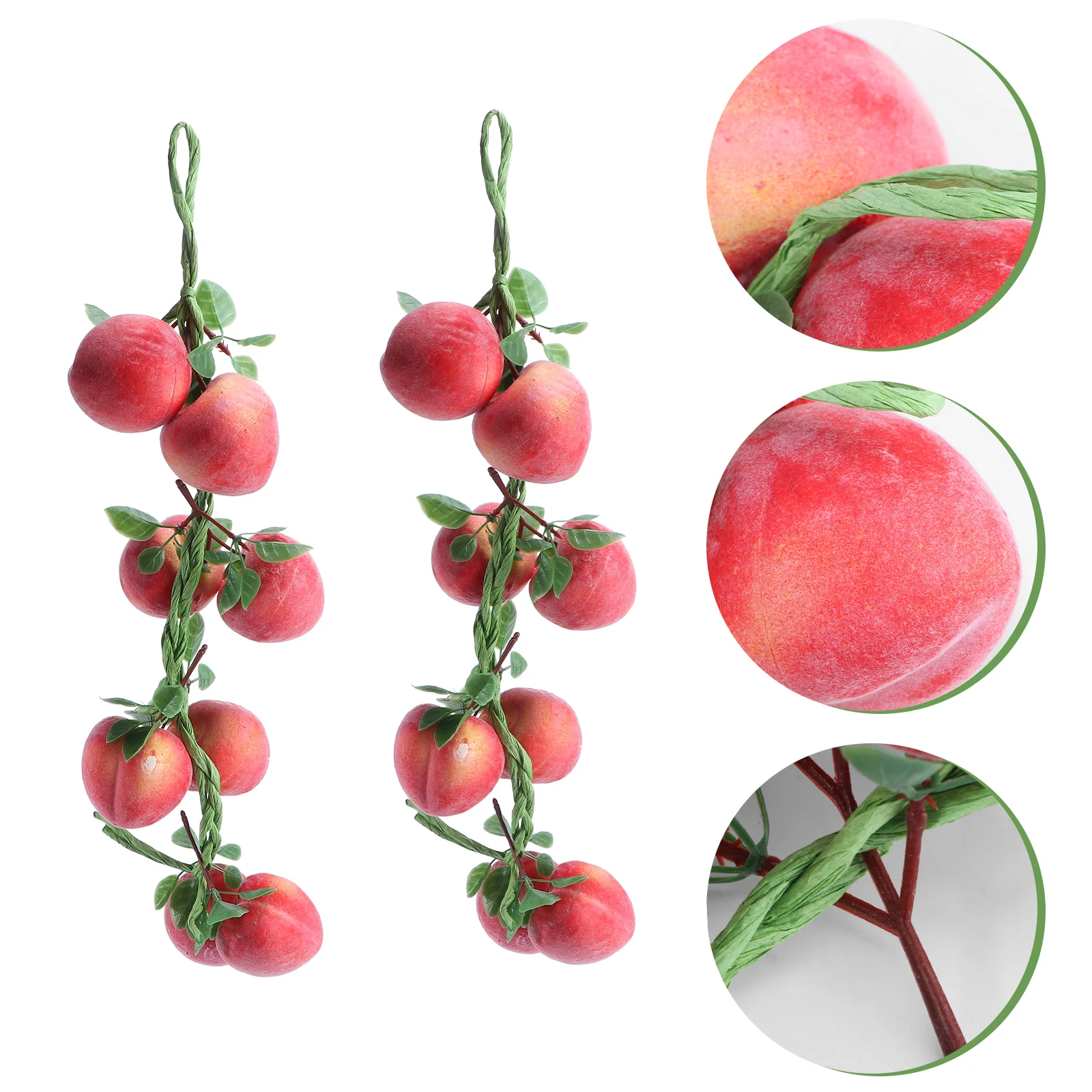 

2 Pcs Artificial Peach Decorations Simulation Fruit naments Fake Fruit Decorations Photo Prop Supplies Home Decor Accessories