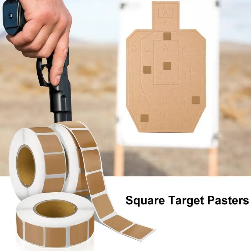 3000pcs/3 Rolls Square Target Pasters Self Airsoft Target Stickers Archery Target Paster Adhesive Target Stickers  Targ new