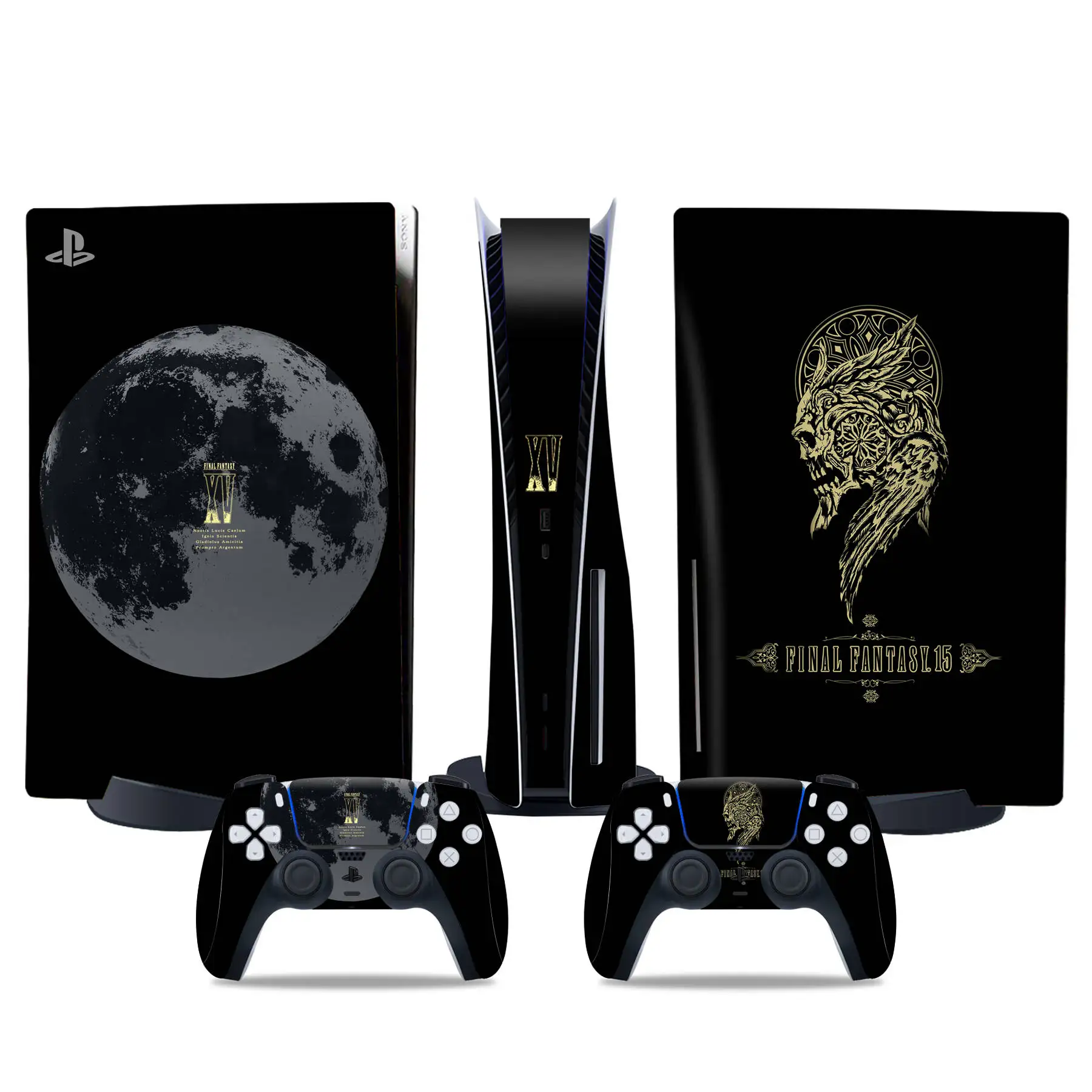 Final fantasy Game PS5 disc edition decals skin stickers for PS5 disc Console and two Controllers Vinyl stickers