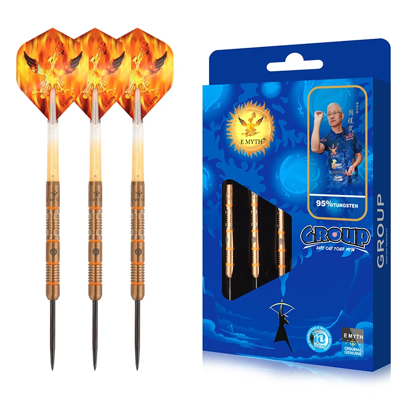 

E MYTH IVAN Collaboration Series 3 pcs/Set 95% Tungsten Soft Tip Darts and Steel Tip Darts Drop Resistant for Competition