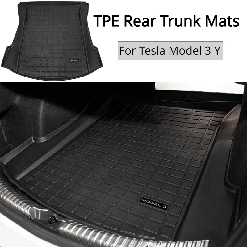 Upgrade Car Front Rear Trunk Mats Storage Pads Cargo Tray For Tesla Model Y/3 Accessories Dustproof Waterproof Protecion Cushion