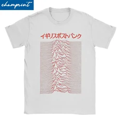 Men Women JAPANESE Unknown Pleasures Radio Waves Rock Band T Shirts Joy Division 100% Cotton Tops Crewneck Tee Shirt T-Shirt