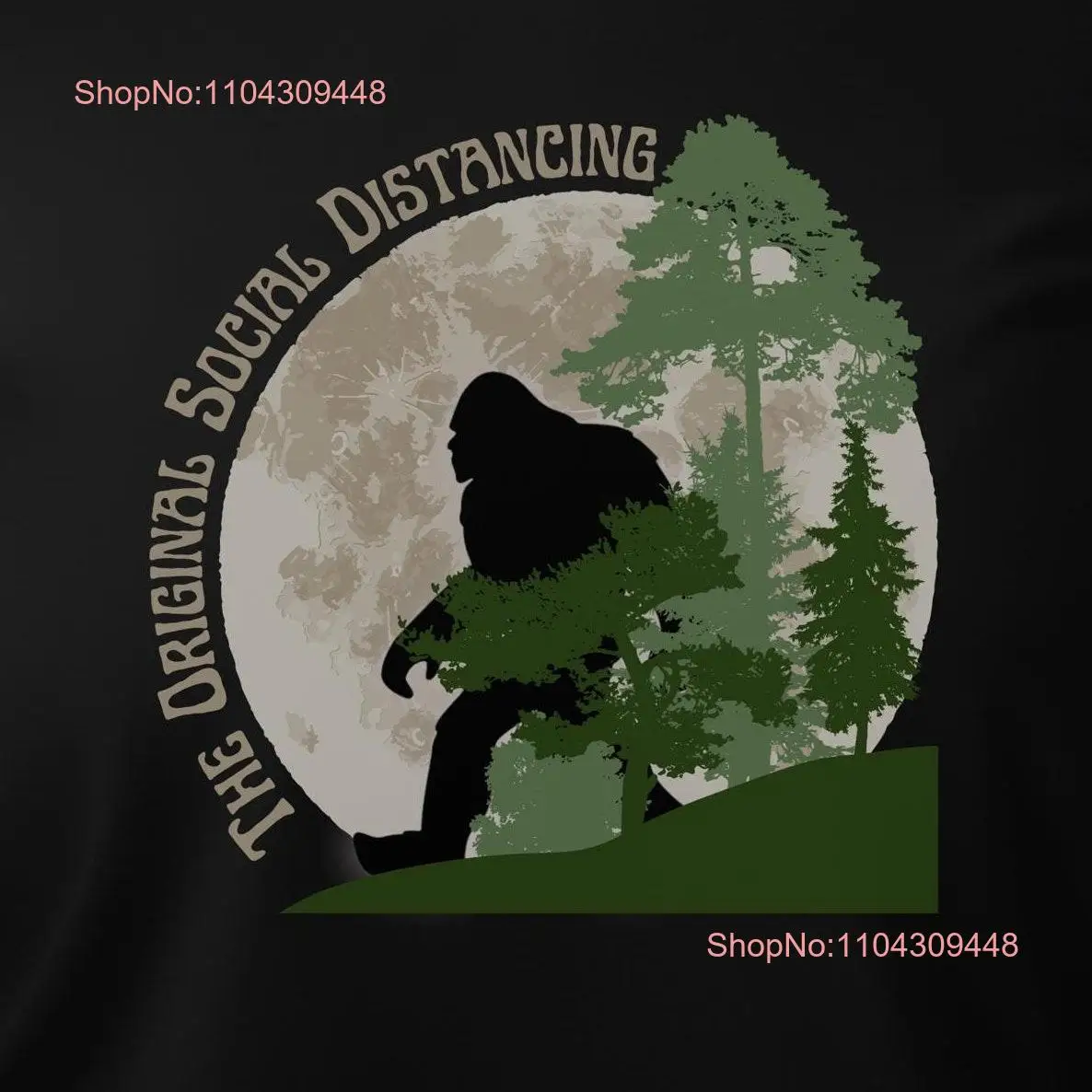 The Original Social Distancing Bigfoot Funny Everyday Wear Comfortable High Quality Bella Canvas 3001 T Shirt