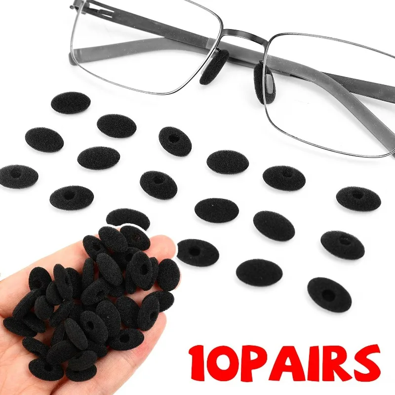 1/10pairs Soft Sponge Glasses Nose Pads Anti Slip Eyewear Cushions Pressure Relief Spectacle Pads Comfort Glasses Accessories