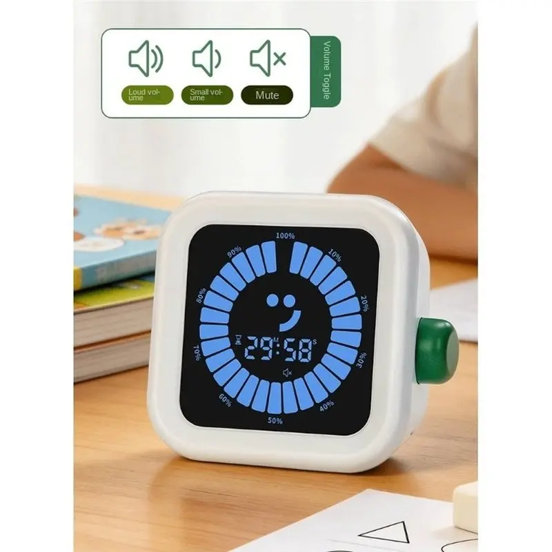 AB42-Upgraded Visual Timer, Rechargeable Digital Countdown Kitchen Mechanical Cooking Timer, Management Tool For Studying
