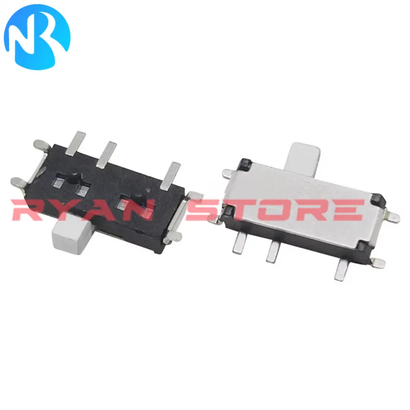 200PCS Toggle Slide Switch MSK12C01 1.5H 2.5H 2.0H Mini 7Pin On/Off 1P2T SPDT MSK 12C02 For MP3 MP4 SMD Black and White