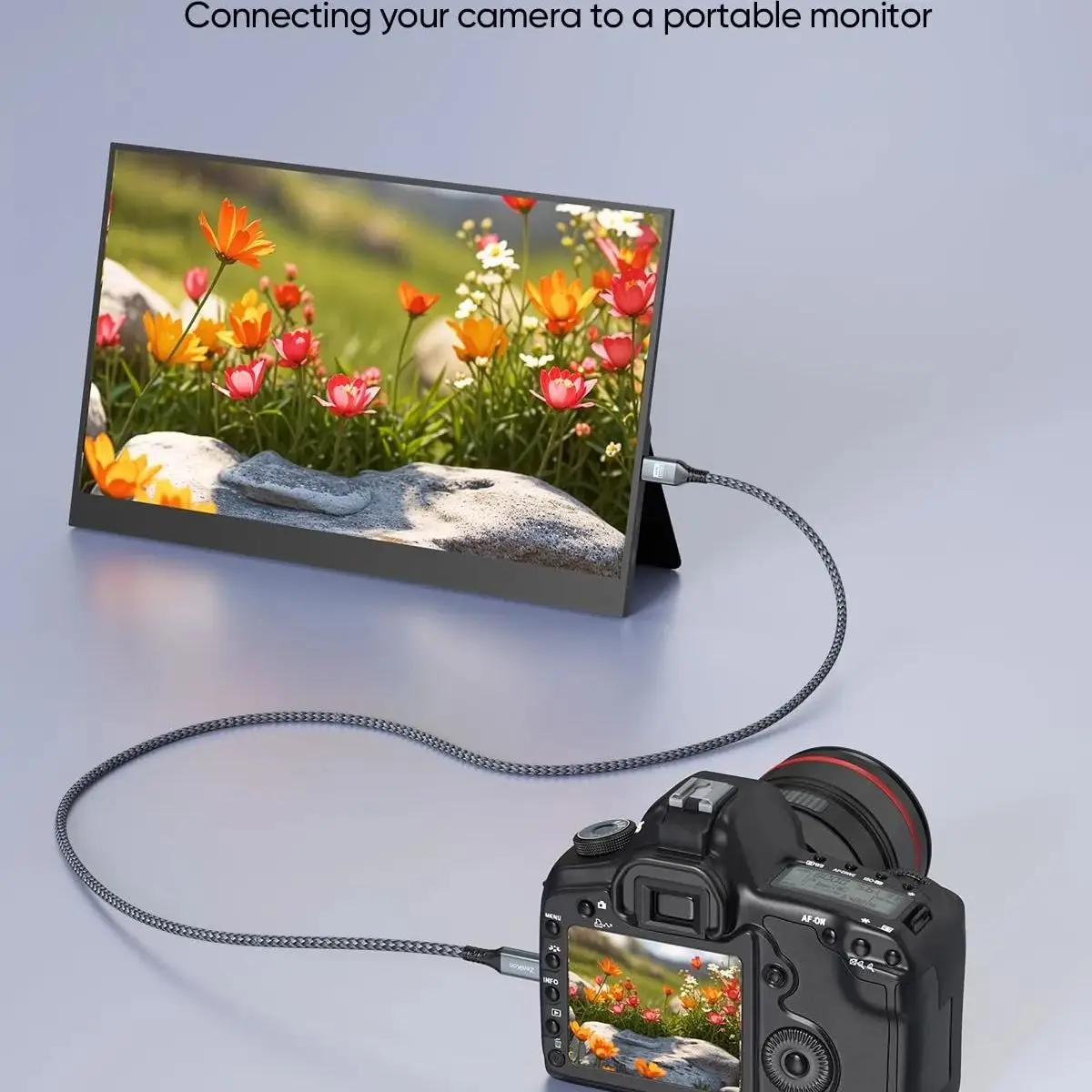Micro HDMI-compatible to Mini HDMI-compatible Cable 8K Coiled Cord 4K 1080P for Raspberry Pi 5/4 Gopro Camera Portable Monitor