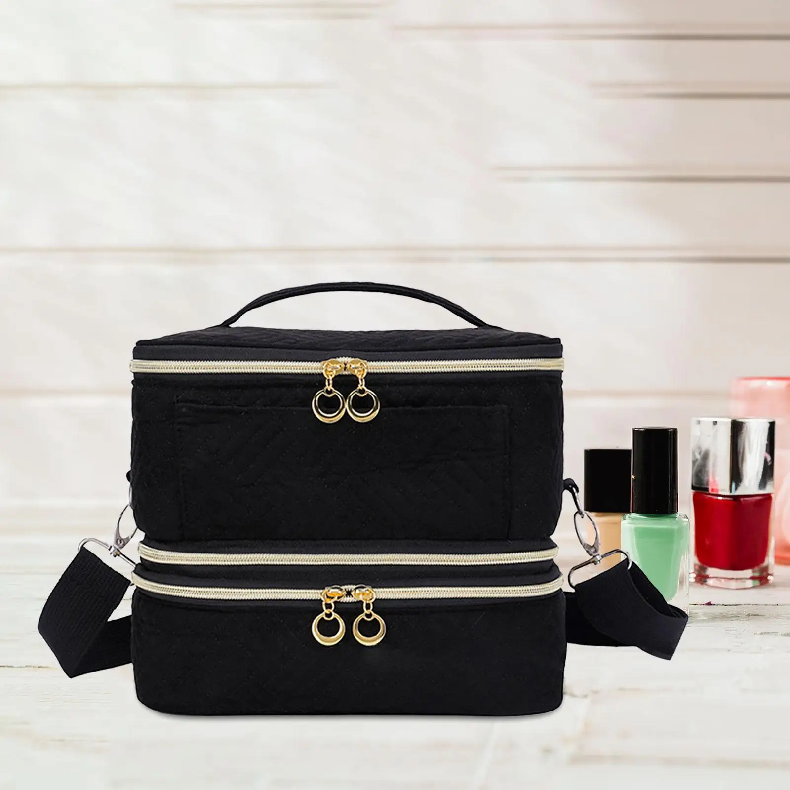 Nail Polish Organizer Nail Polish Storage Bag Portable with Sturdy Handle Salon Use Travel Nail Polish Carrying Case image 3