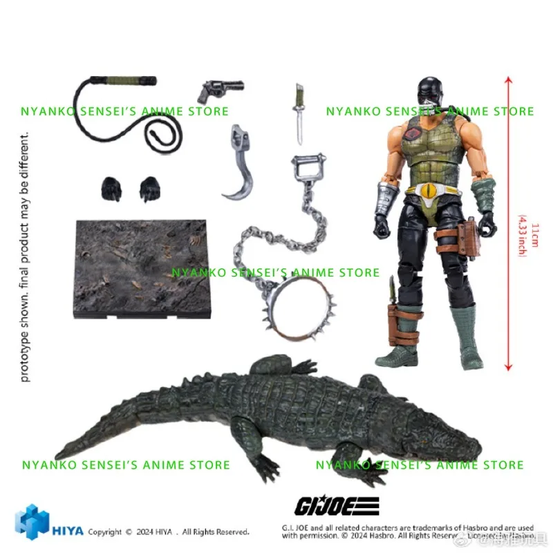 متوفر في المخزون HIYA GIJOE Fiona Master Croc 1/18 شخصيات الأكشن ألعاب أنيمي دمية هدية مزخرفة نماذج هواية المقتنيات