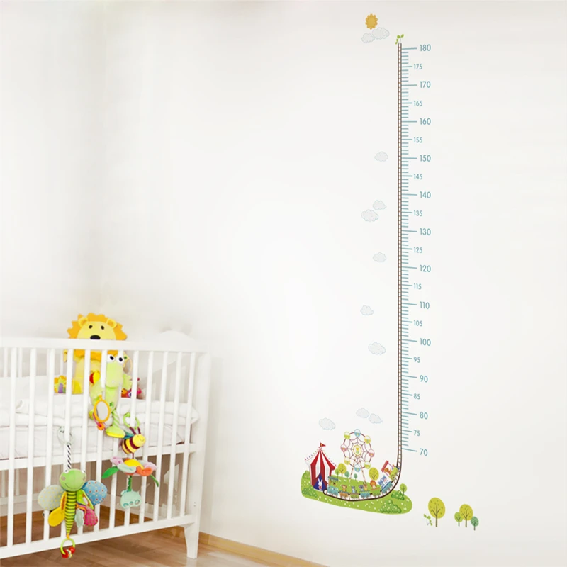 

Creative Growth Chart Wall Stickers Kids Room Decoration Nursery Animal Tree Mural Art Decal Cartoon Home Decor Children Gift