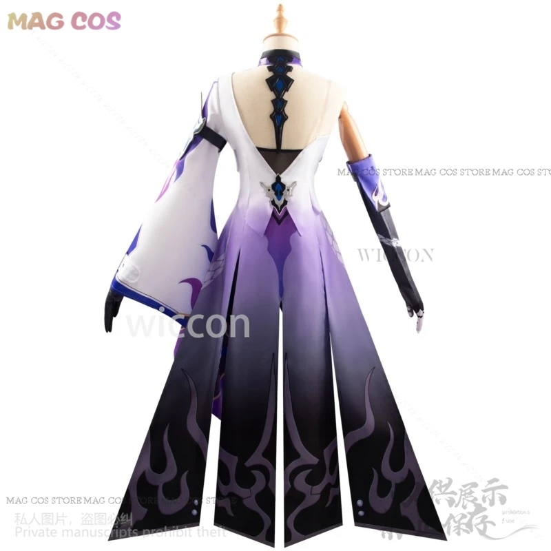 Acheron Cosplay Anime Game Honkai Star Rail Costume Sexy Uniform Dress Wig Shoes Full Set Women Role Play Halloween Customized