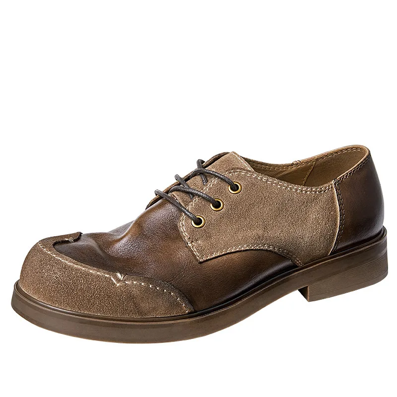 Hoge Kwaliteit Mannen Echt Lederen Schoenen Mannen Casual Business Oxford Schoenen Mode Designer Platte Zwarte Sneaker Retro Werkkleding Schoenen