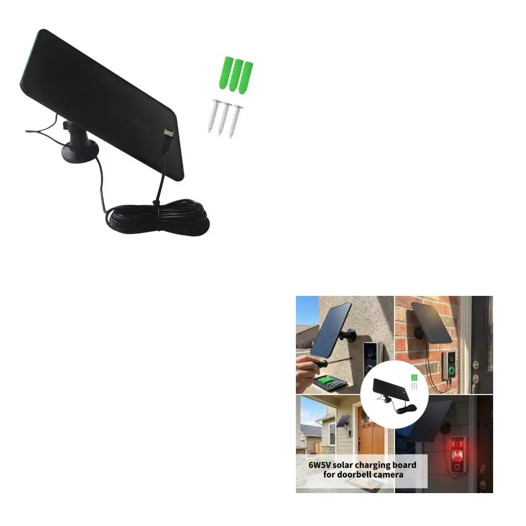  Solar Charging Board Delivers 5V Power To Wireless Doorbells Advertising Lights 205x140MM with 5 Meter Cable