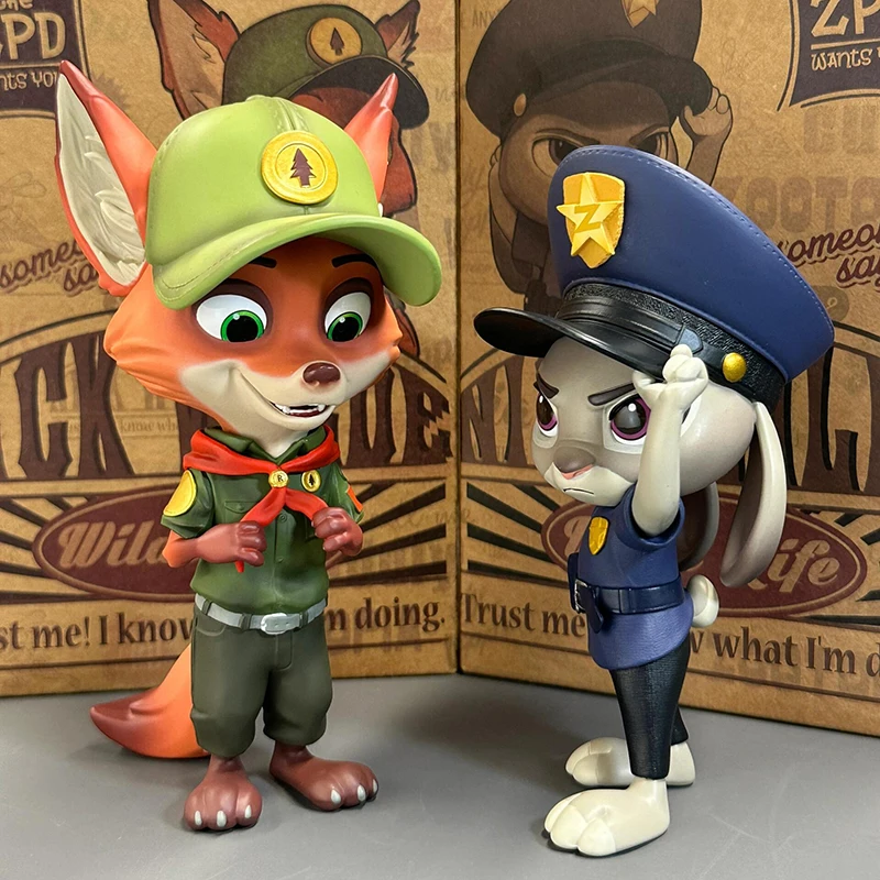 

15cm Disney Zootopia Judy Nick Trendy toy figures, desktop ornaments, toys, children's birthday gifts