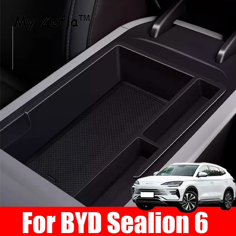 Per BYD Seal U Sealion 6 Song Plus Champion 2024 2025 Scatola di immagazzinaggio bracciolo Portabicchieri Scatola di immagazzinaggio centrale