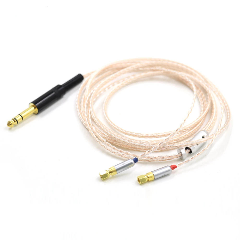 16 Cores UPOCC Single Crystal Copper Silver Mixed Headphone Upgrade Cable for (Screw) Hifiman HE6 HE5 HE400 HE500 HE600 H