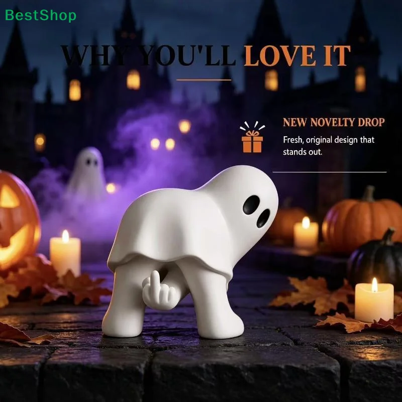 Ghost Figurine Halloween Small Gift Desktop Ornament, With The  Representing A Fun Looking Ghost Little Ghost