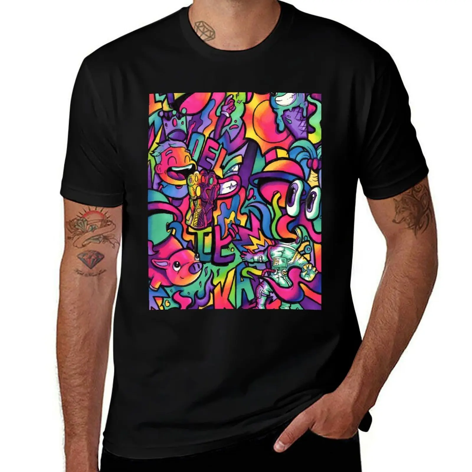 C H A M E L E O N // Copic Marker Doodle T-Shirt Anti-Wrinkle Short Sleeve T-Shirt