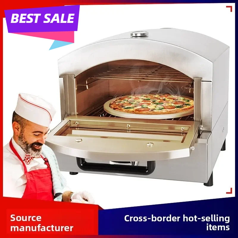 Pizza Oven Stainless Steel Gas Double Layer with Stone Portable Outdoor 14 Inch Home boda