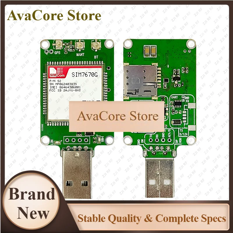 AvaCoreSIMCOM SIM7670E SIM7670NA SIM7670G Global Version IoT Module Core Board LTE Wireless Communication