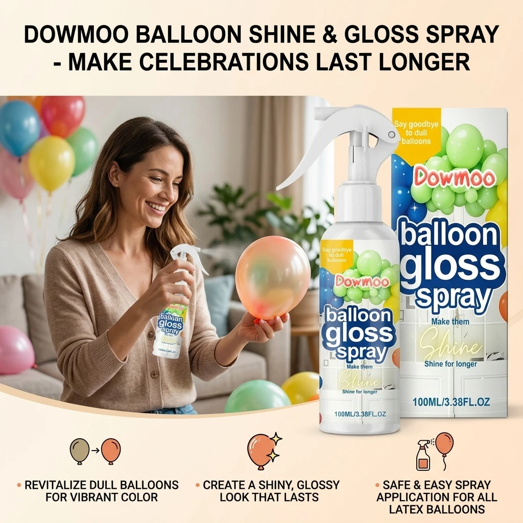 

Balloon Gloss Spray Improve Gloss Enhance Party Atmosphere Birthday Party & Wedding Decorations Long‑lasting Balloon Brightener