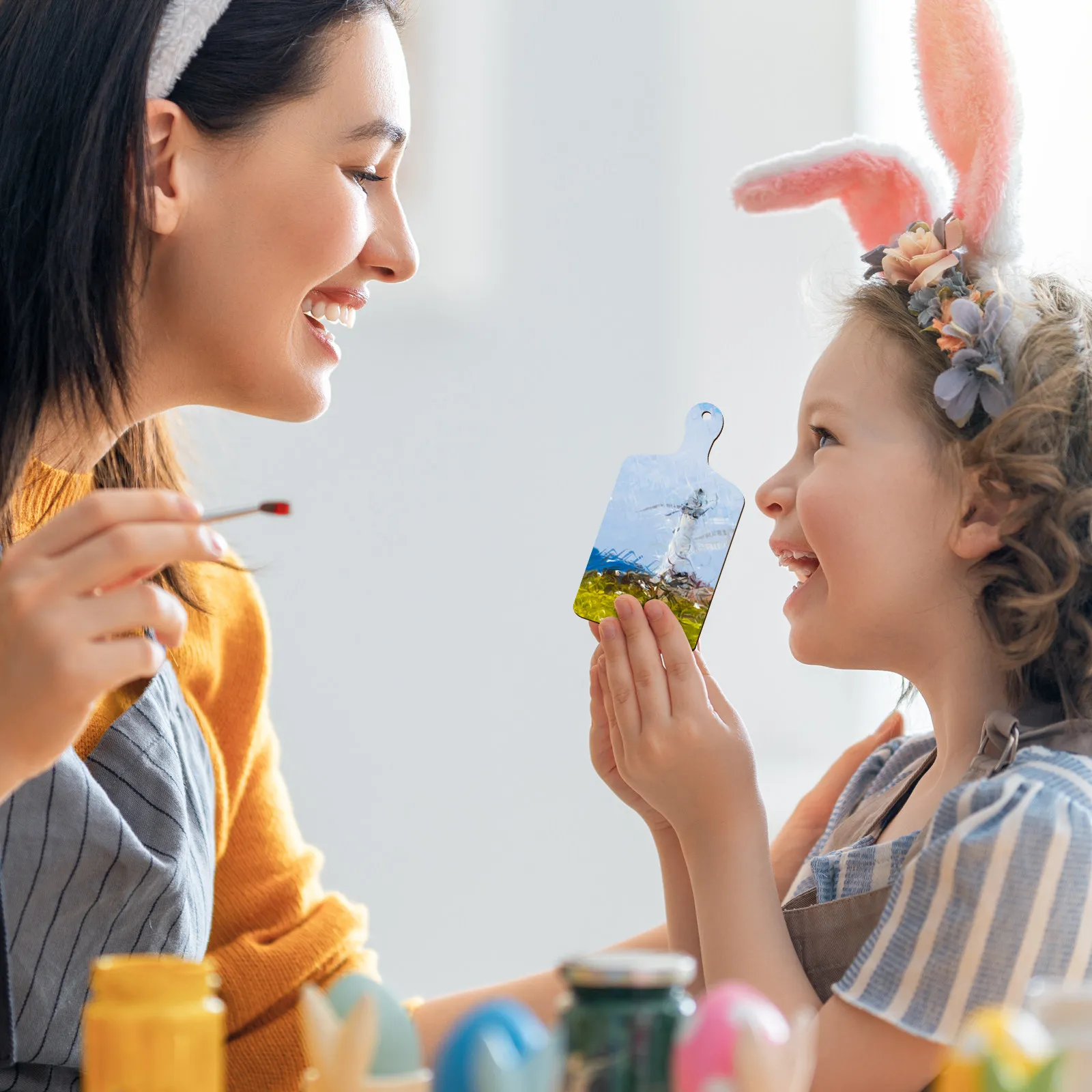 

6Pcs Blank Wood Trays DIY Wooden Chopping Boards 4.7x2.4in Bread Cake Cutting Boards Food Serving Plates Craft