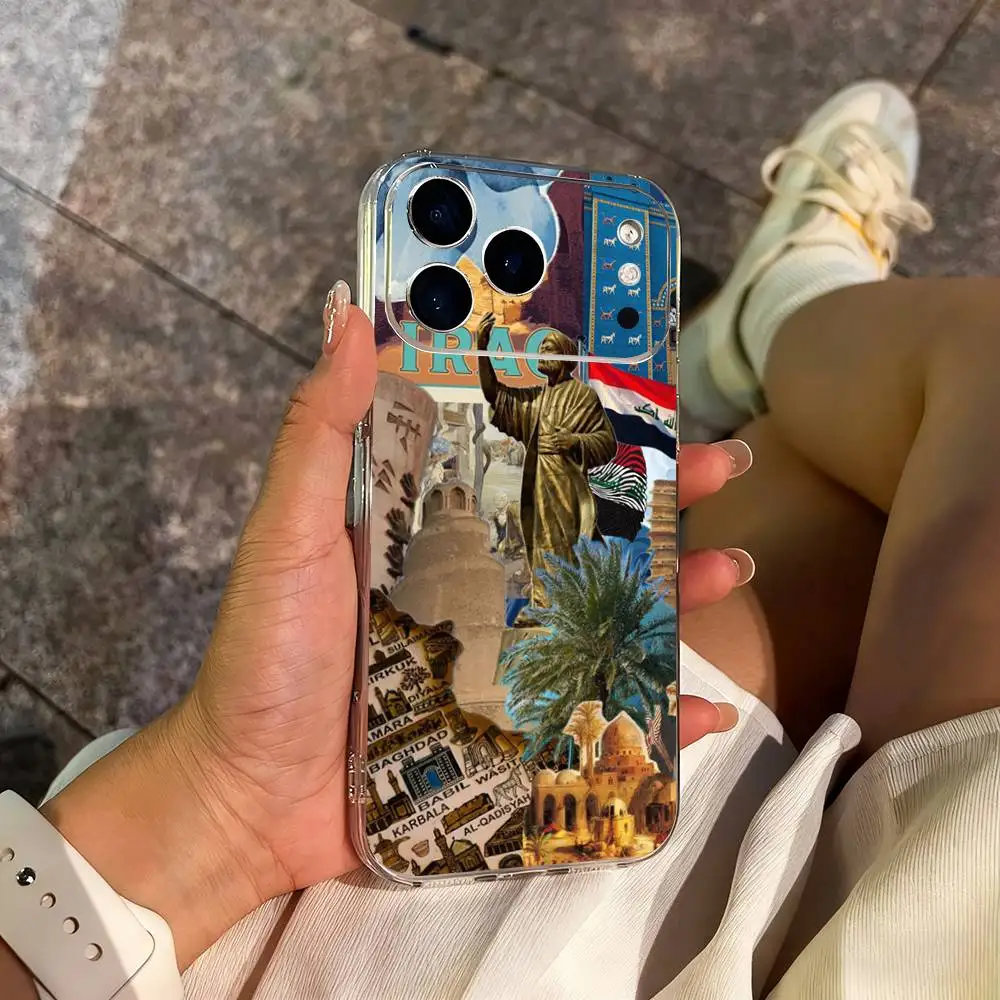 Casing HP Flag Art Great Assyrian Untuk iPhone 14,13,12,11,17,16,15,Pro,Max,Plus,X,XS,XR,SE,Mini Transparan Bahan Lembut