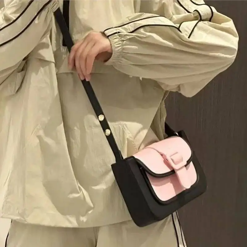 Bloom Sweet Cute Y2k Handbag Wallet Women 2025 New Hot Girls Patchwork Pink Messenger Bag Female Retro Casual Crossbody Bags