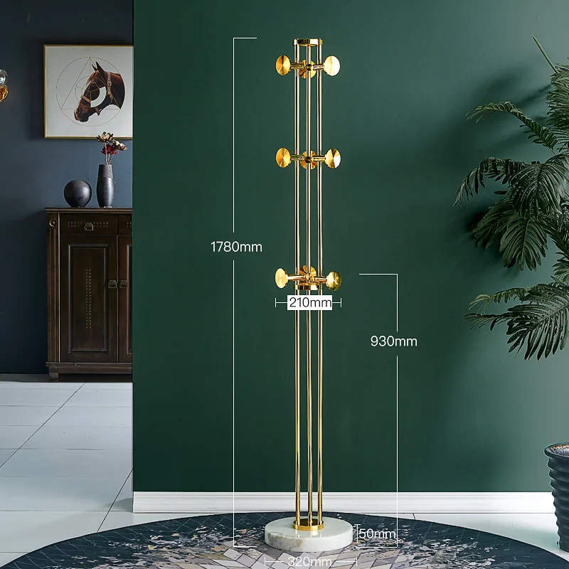

Light hanger floor bedroom Internet celebrity vertical stainless steel coat rack Modern simple home coat rack rack